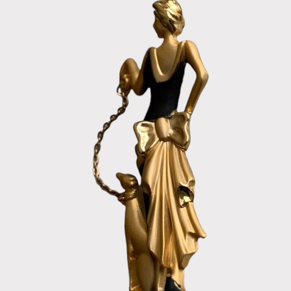 Vintage Jewelry Vintage Art Deco Lady Walking Dog Brooch Poshmark